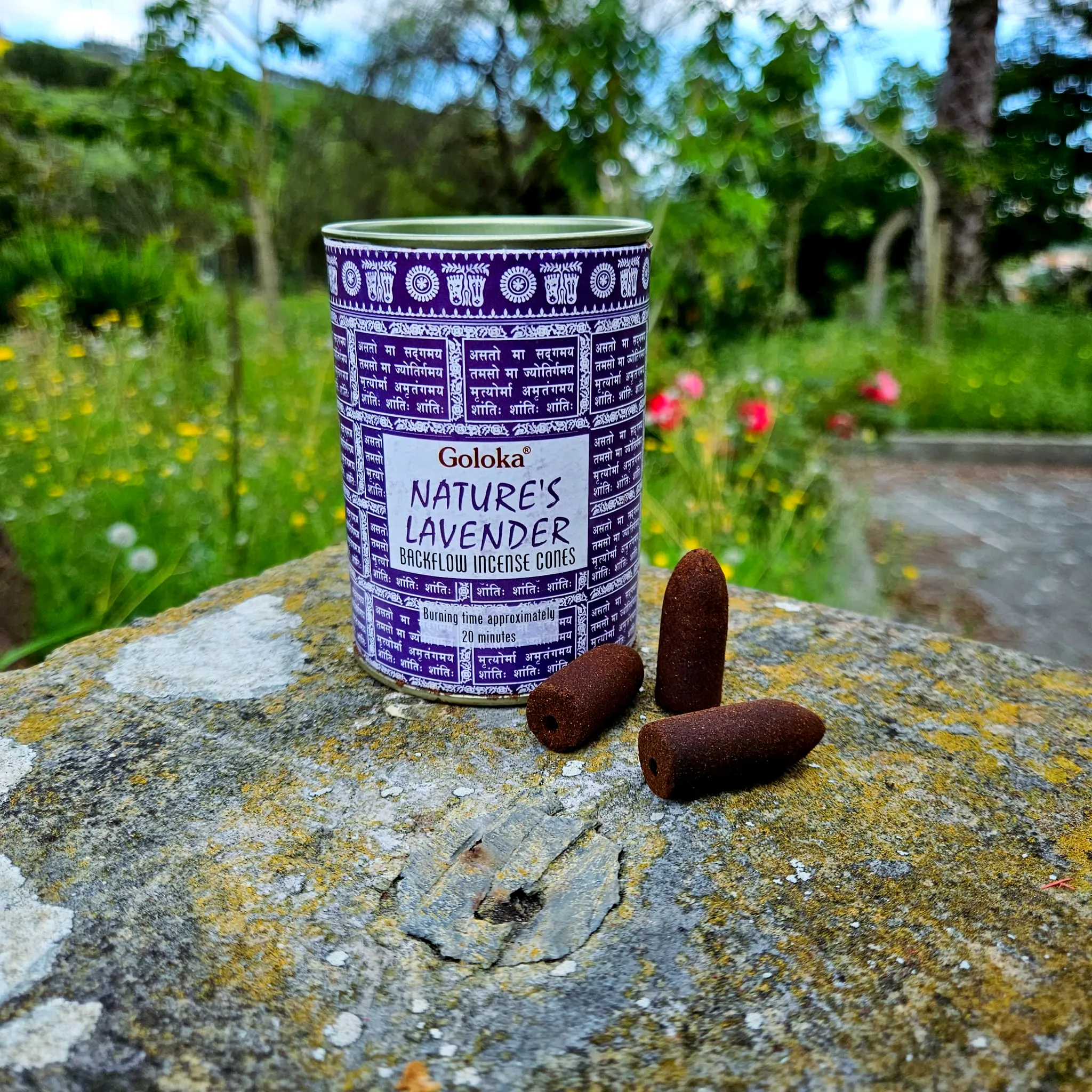 Cones Incenso Refluxo Goloka Lavanda