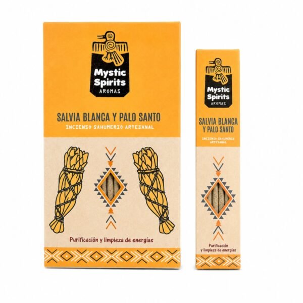 Incenso Mystic Spirits Salvia Branca e Pau Santo Caixa