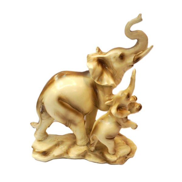 Estátua Família de Elefantes com Tromba Erguida