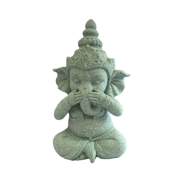 Estátua Ganesha No Speak em Pedra