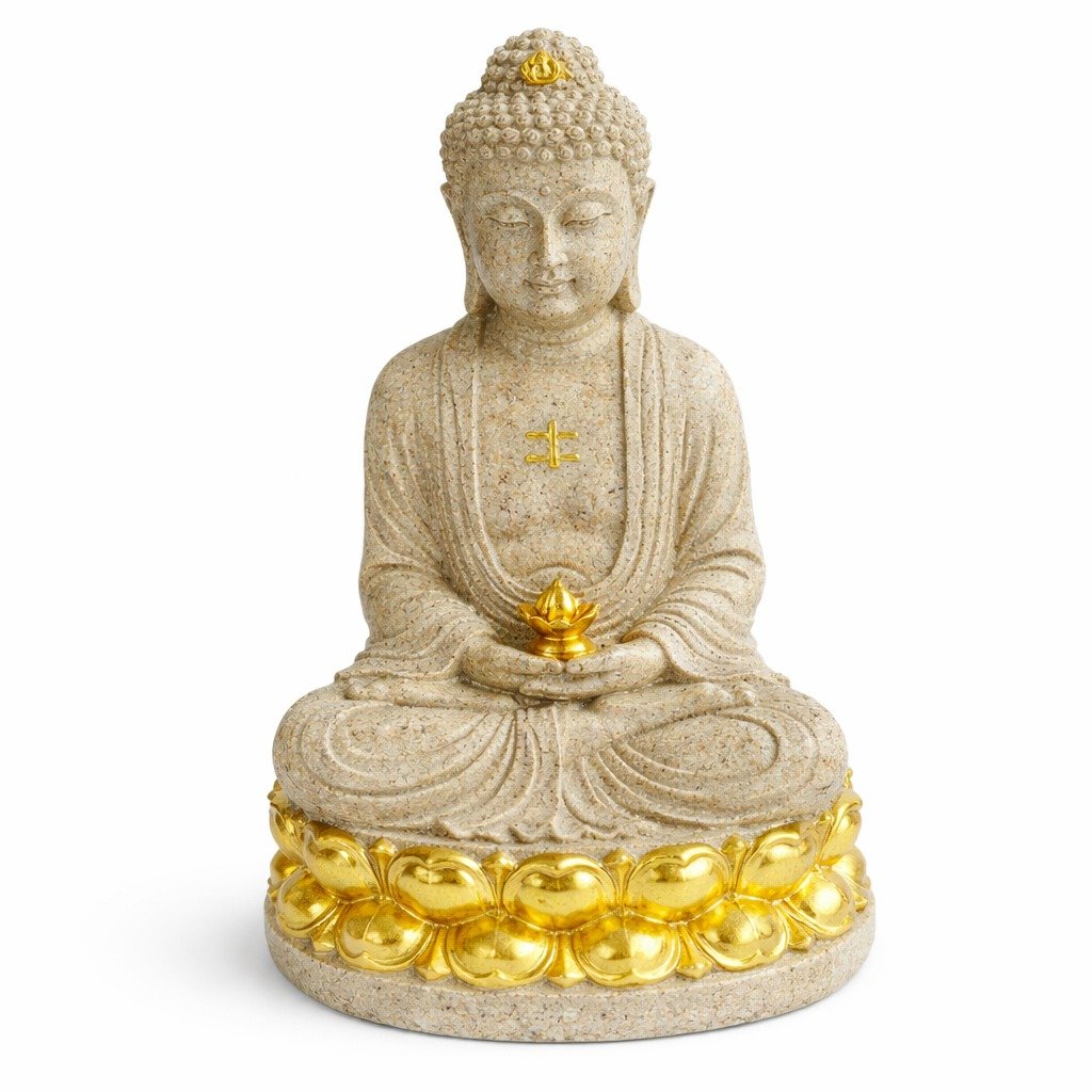 Peça Decorativa Buda da Iluminação Dourado