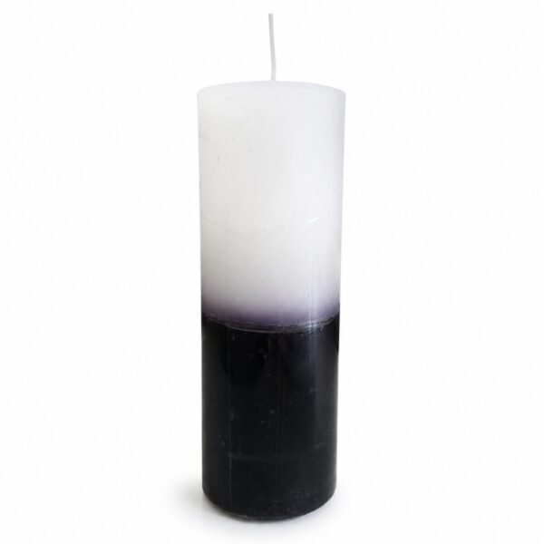Vela Votiva 7 Dias Branca e Preta