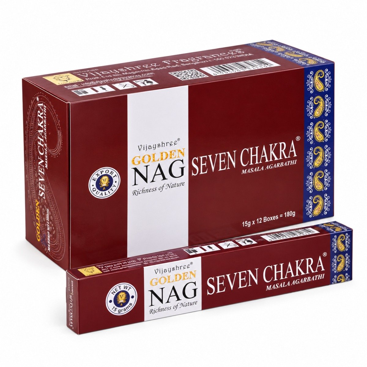 Incenso Golden Nag Seven Chakra