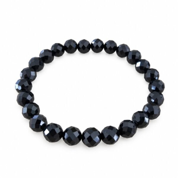 Pulseira Turmalina Negra Facetada